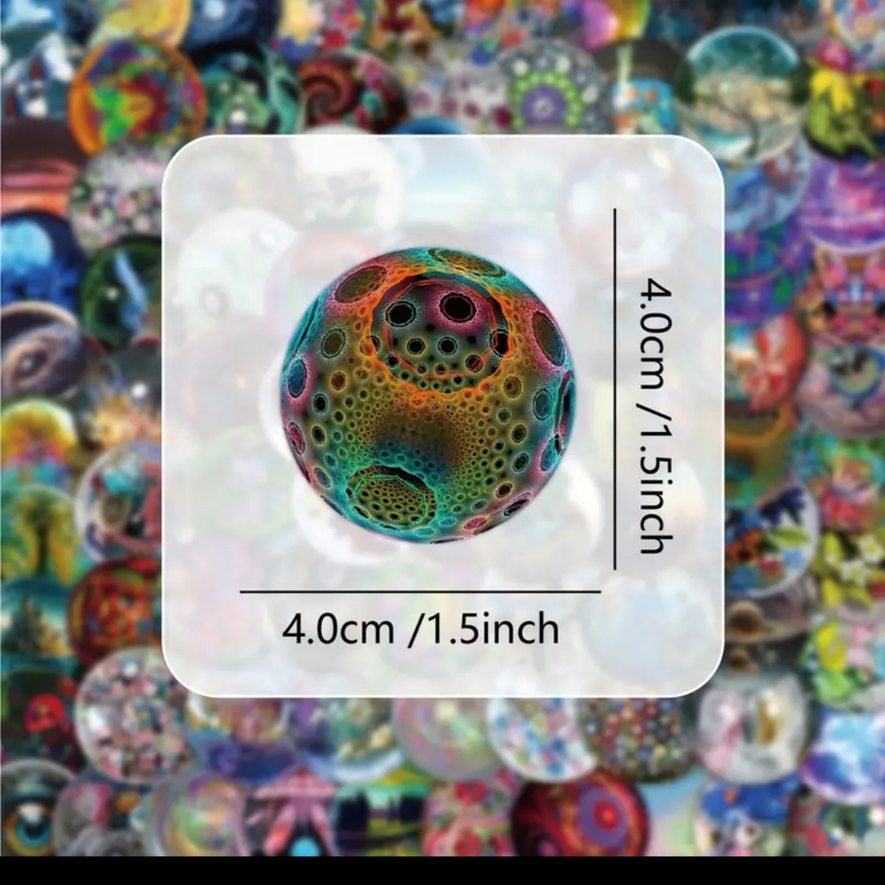 Hot Topic Vibrant Cosmic Design Stickers - Picture 9 of 9